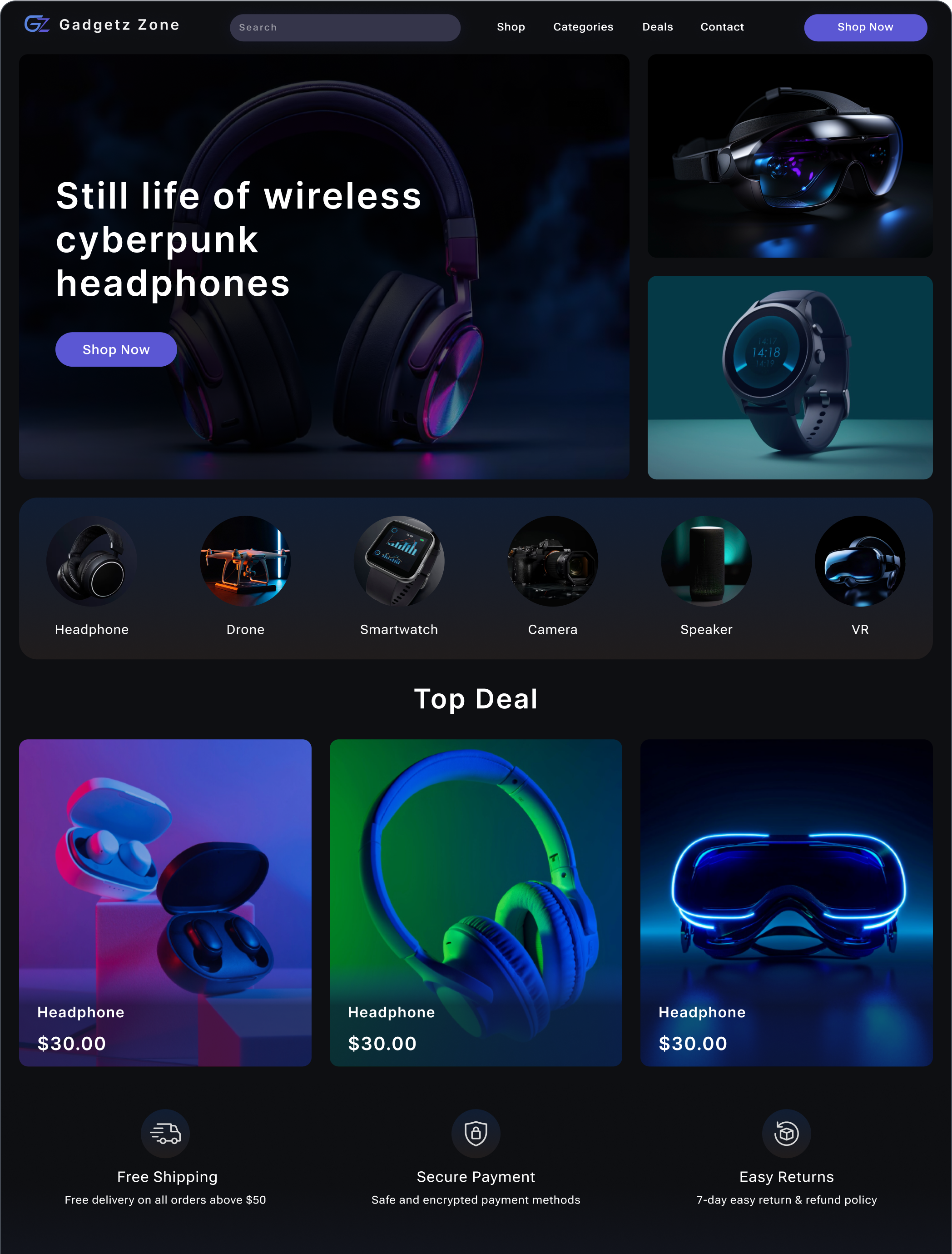 Gadgetz Zone Website Preview